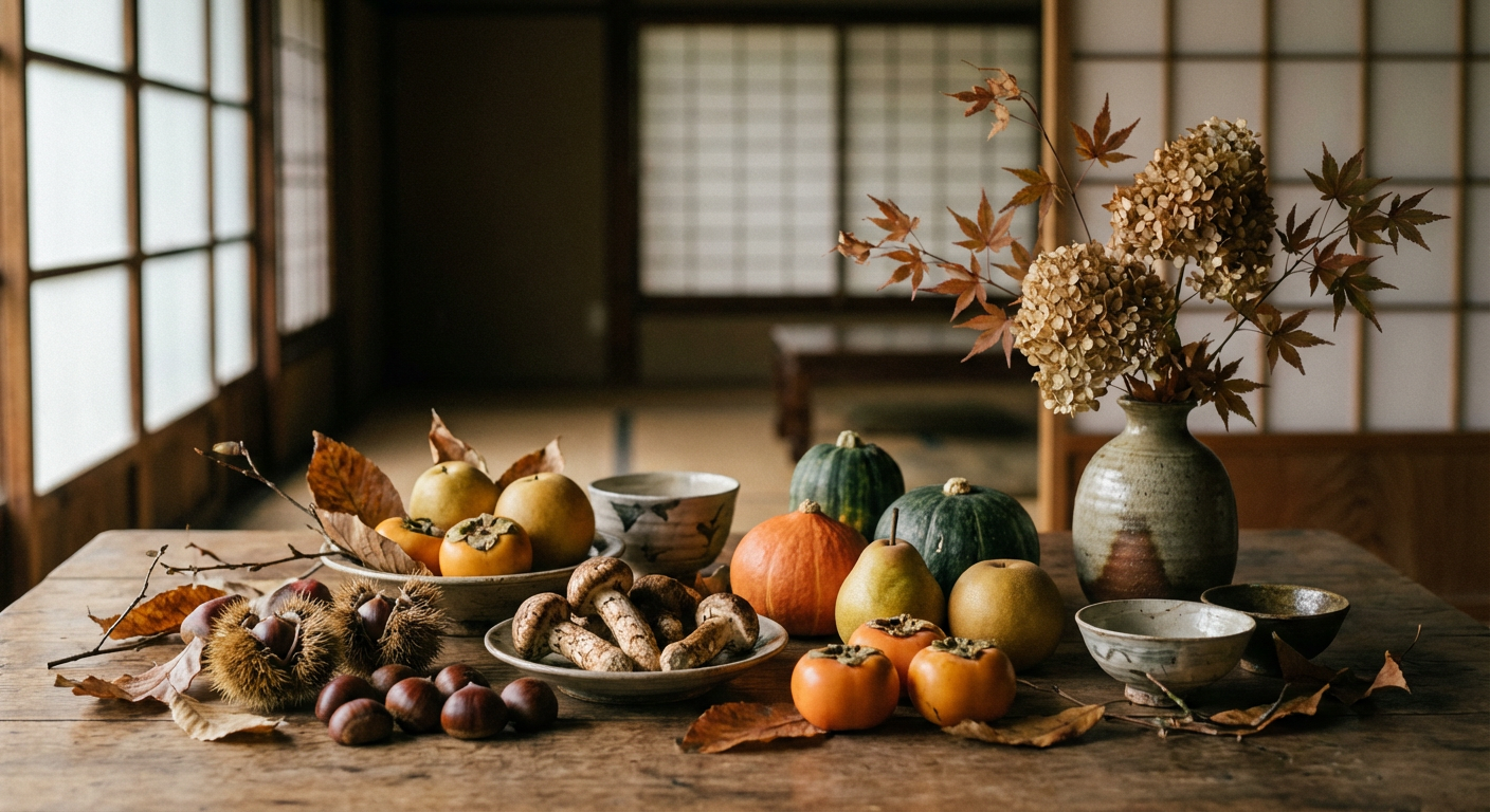 秋の味覚・旬の食材のイメージ