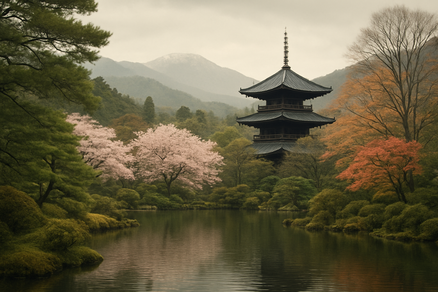 四季の移ろいを感じる日本の風景イメージ