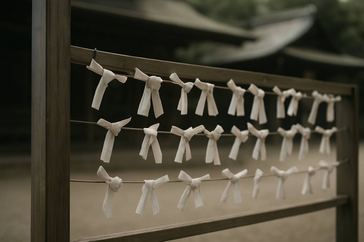 神社のおみくじ掛けのイメージ