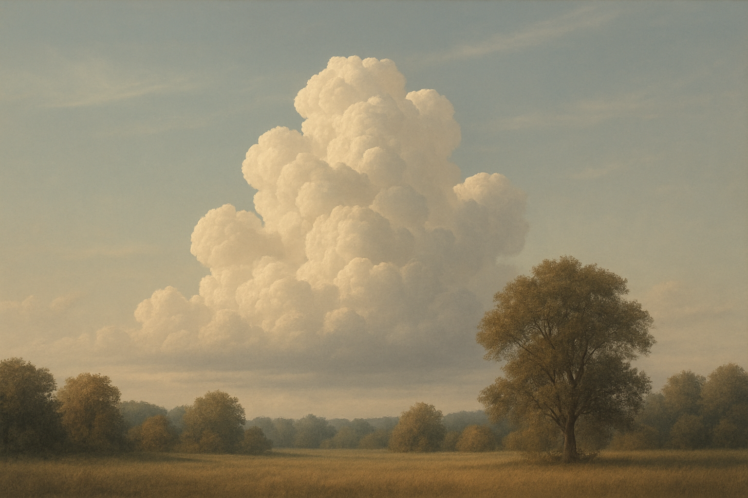 夏の空と入道雲、少しだけ秋の気配を感じる風景