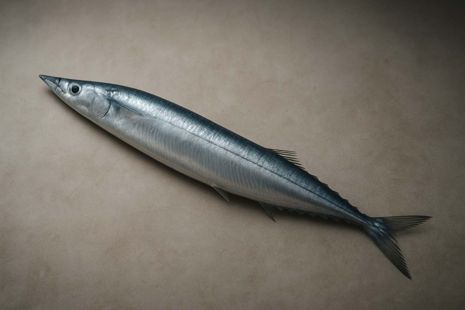 銀色に光るサンマの姿