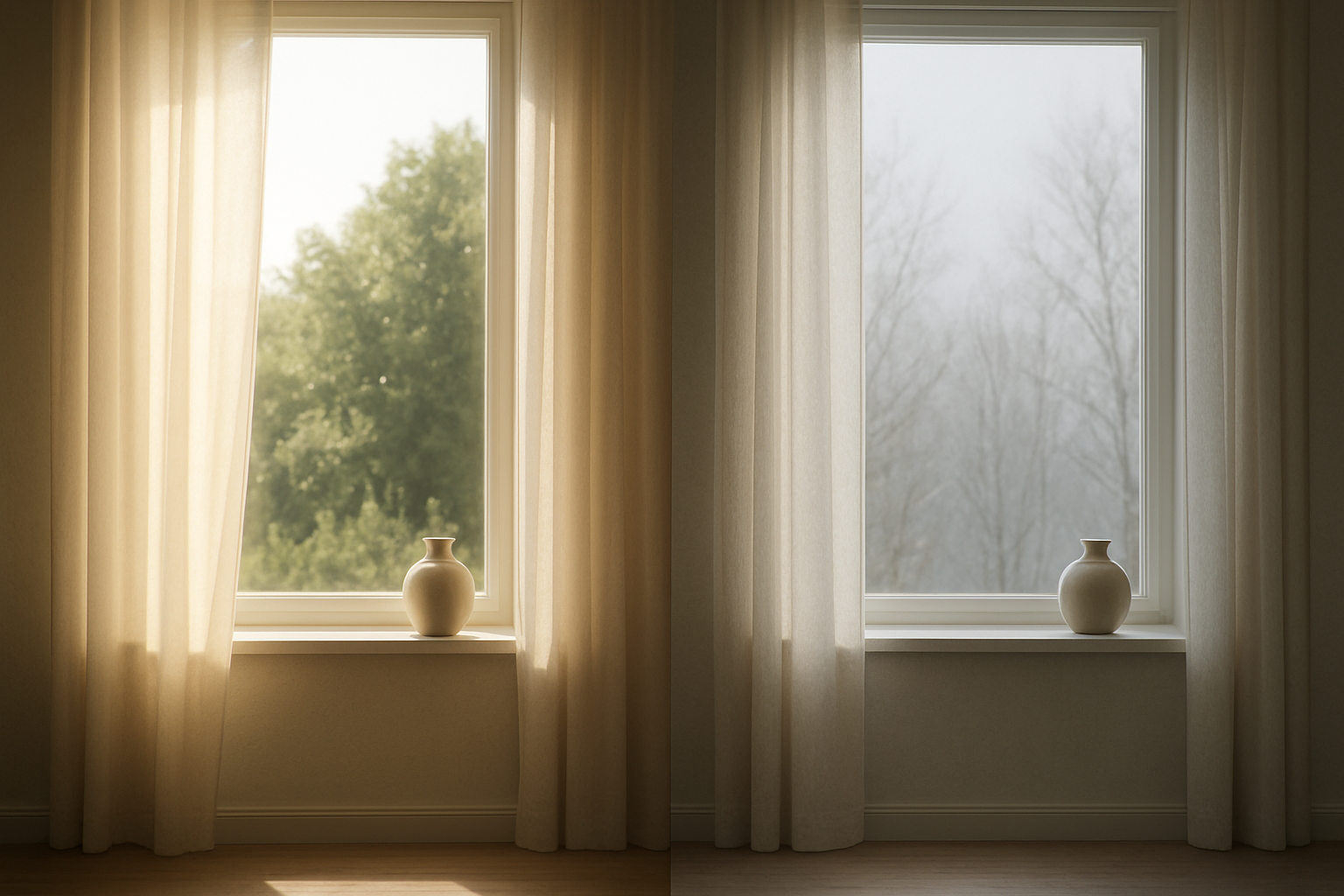 夏至と冬至の日照時間比較イメージ