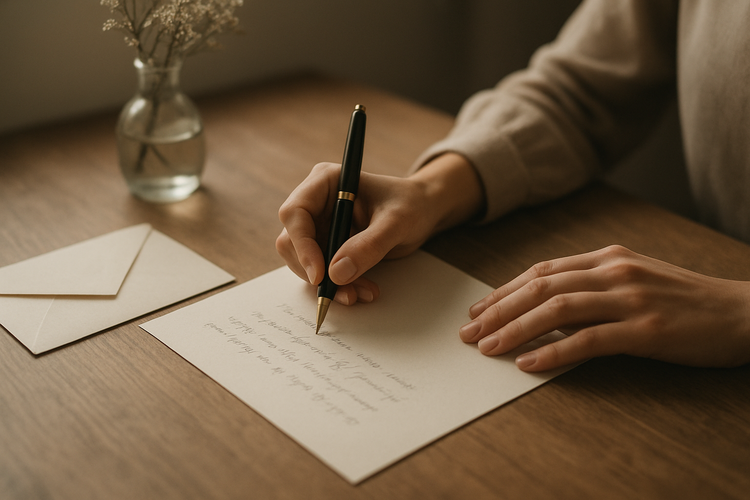 手紙を書くイメージイラスト