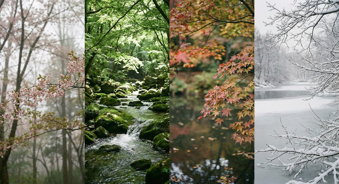 四季の移ろいをイメージした自然の風景写真